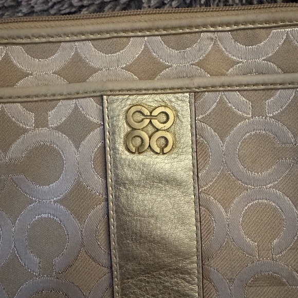 COACH Y2K Julia Gold Canvas Crossbody - Picture 13 of 14